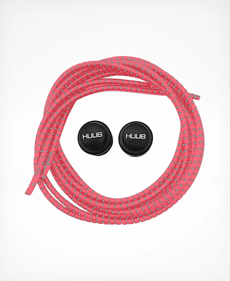 HUUB Elastic Laces With Locks - Coral 3 HUUB Elastic Laces With Locks - Coral