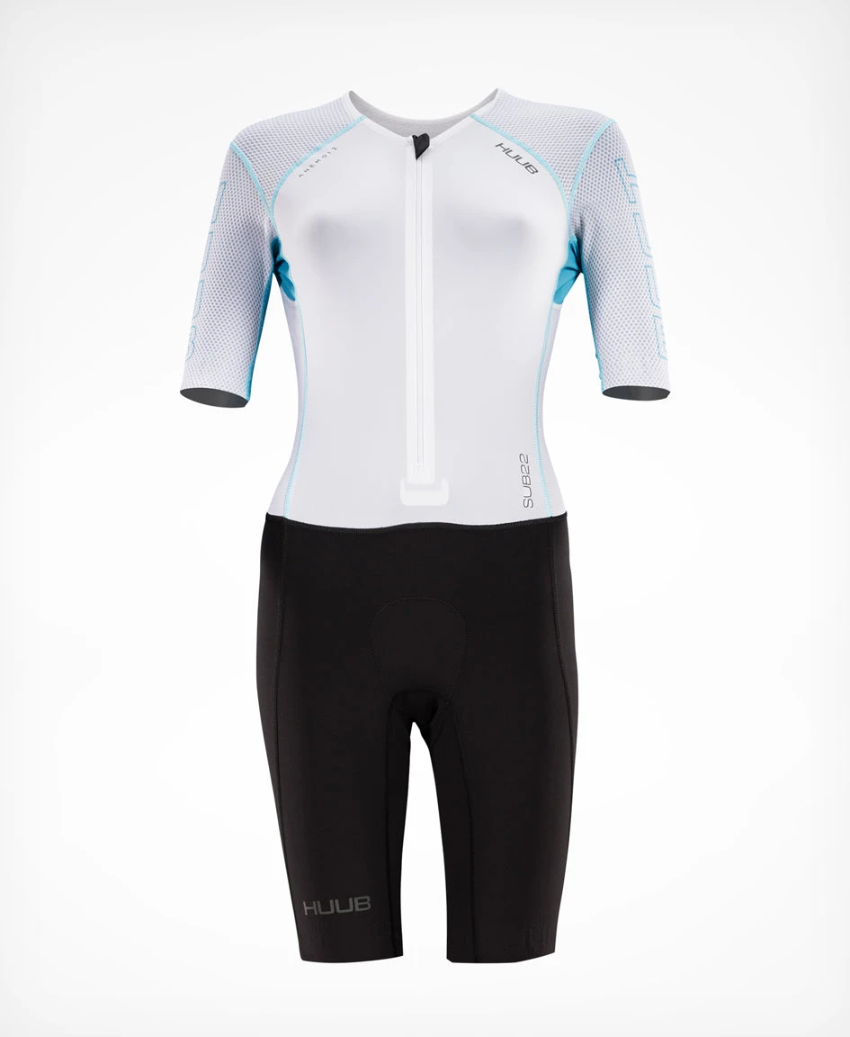 Anemoi 2 | SUB22 Aero Tri Suit White/Aqua - Women's 3 Anemoi 2 | SUB22 Aero Tri Suit White/Aqua - Women's