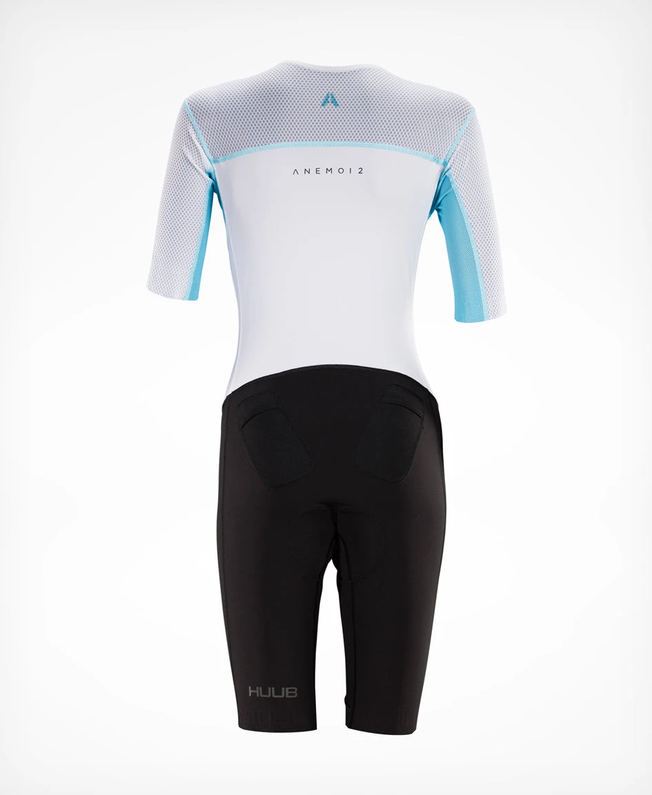 Anemoi 2 | SUB22 Aero Tri Suit White/Aqua - Women's 4 Anemoi 2 | SUB22 Aero Tri Suit White/Aqua - Women's - Image 2