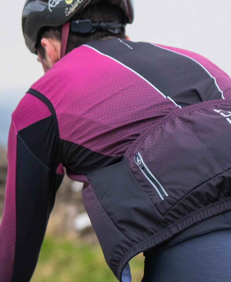 Core 4 Cycling Gilet Burgundy - Men's 4 Core 4 Cycling Gilet Burgundy - Men's - Image 2