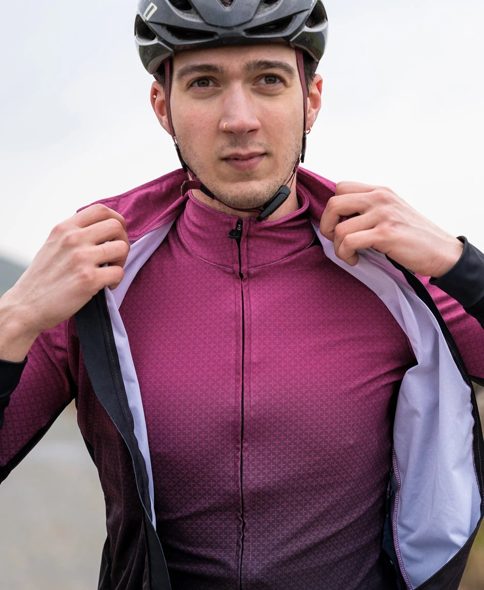 Core 4 Long Sleeve Thermal Jersey Burgundy - Men's 7 Core 4 Long Sleeve Thermal Jersey Burgundy - Men's - Image 5
