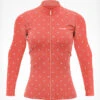 La Fleur Thermal Long Sleeve Jersey Coral Flowers - Women's -Athlete Outfit LaFleur Coral LS F S