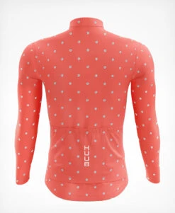 La Fleur Thermal Long Sleeve Jersey Coral Flowers - Women's 5 La Fleur Thermal Long Sleeve Jersey Coral Flowers - Women's -Athlete Outfit LaFleur Coral LS R S