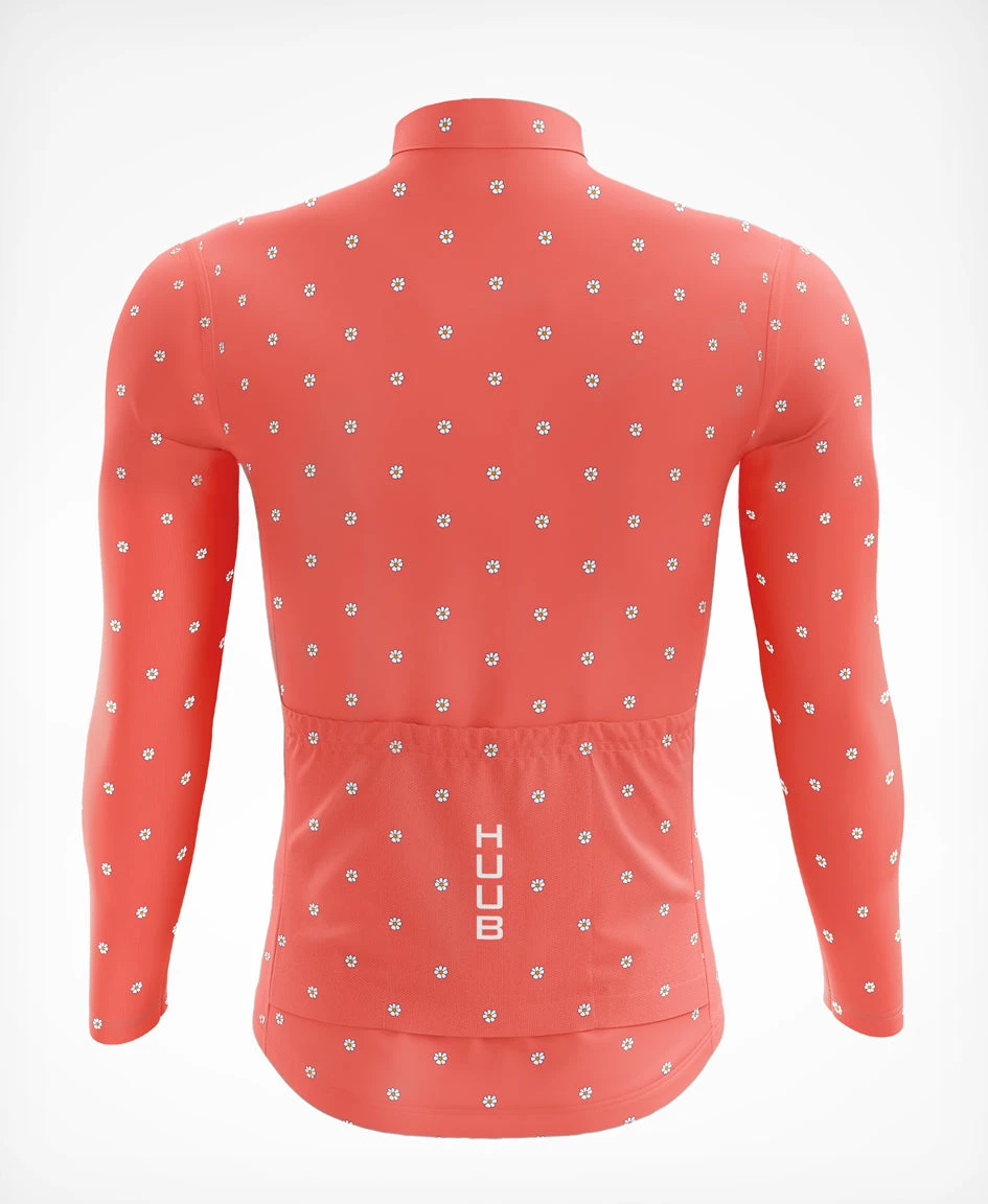 La Fleur Thermal Long Sleeve Jersey Coral Flowers - Women's 4 La Fleur Thermal Long Sleeve Jersey Coral Flowers - Women's - Image 2