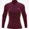 La Fleur Thermal Long Sleeve Jersey Grape Flowers - Women's -Athlete Outfit LaFleur Grape ProductImagery LSTJ F S