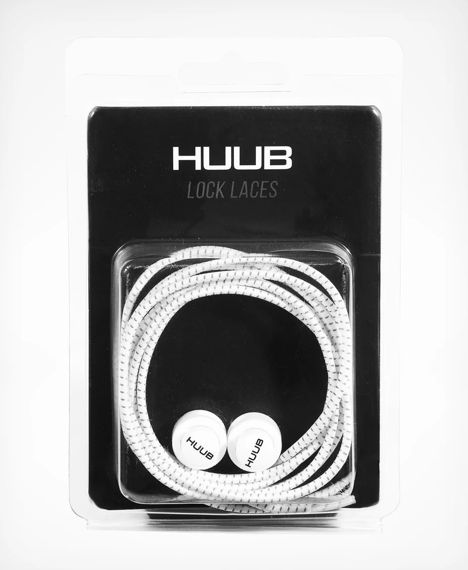 HUUB Elastic Laces With Locks - White 4 HUUB Elastic Laces With Locks - White - Image 2