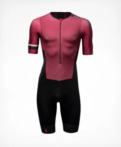 Mittsu Aero Tri Suit - Men's 18 Mittsu Aero Tri Suit - Men's -Athlete Outfit Mittsu Club Trisuit Burgundy ProductImagery F