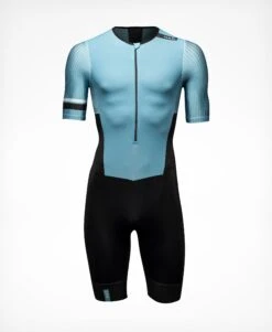Mittsu Aero Tri Suit - Men's 17 Mittsu Aero Tri Suit - Men's -Athlete Outfit Mittsu Club Trisuit Teal ProductImagery F