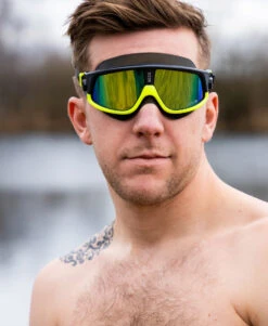 Ryft Open Water Swim Mask Met Black / Yellow - Polarised Gold 12 Ryft Open Water Swim Mask Met Black / Yellow - Polarised Gold -Athlete Outfit RyftGoggle YellowBlack LifestyleImagery02