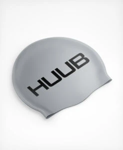 Silicone Swim Cap -Athlete Outfit Silver HUUB Silicone Swim Cap Flat Lay 45