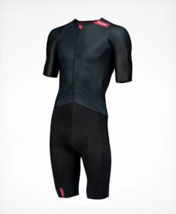 Strada Aero Road Speed Suit -Athlete Outfit Strada Road Aero Speed Suit Ribbed Sleeve Angle Studio